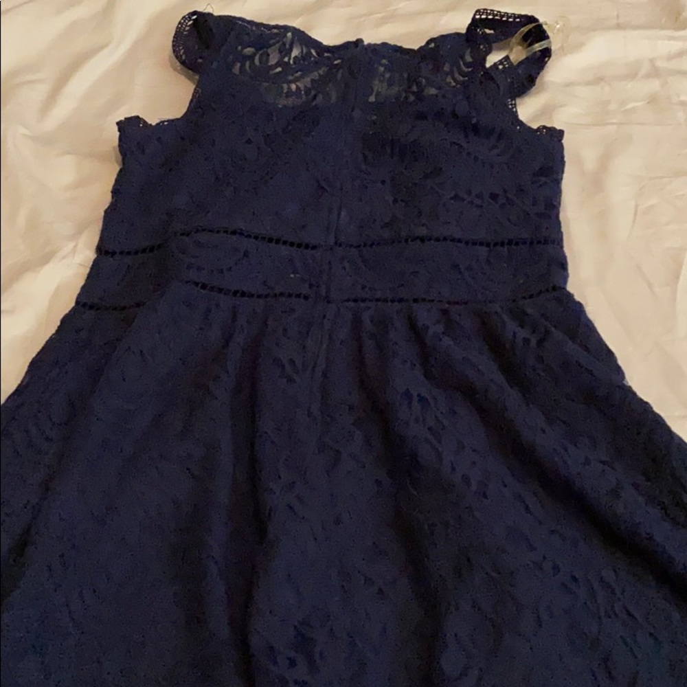 Blue lace dress